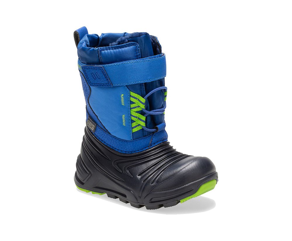 Botas Criança - Merrell Snow Quest Lite 2.0 Waterproof Jr. - Azuis/Pretas - EOQ059864